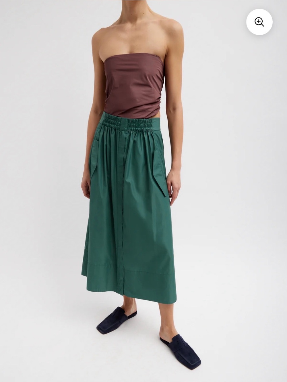 Tibi Italian Sporty Nylon Full Skirt